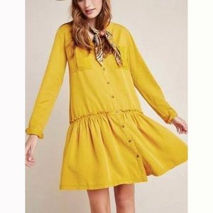 Anthropologie Maeve Marlie Button Front Dress